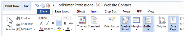 priPrinter 文字編輯器介面